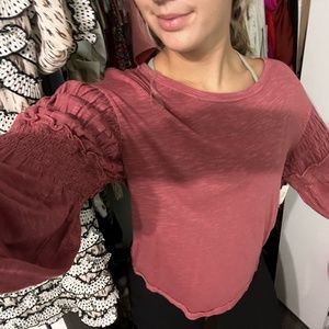 Melrose and Market Puff Sleeve Crewneck Top XS